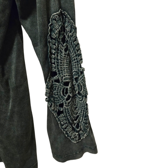 Torrid Cotton Modal Scoop Neck Ribbed Crochet Long Sleeve Top Size 2 - Picture 5 of 8